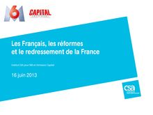CSA : Les Français, les réformes et le redressement de la France