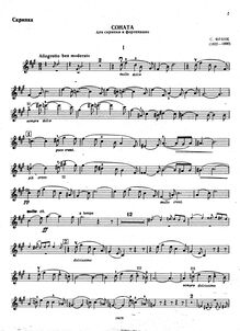 Partition de violon, violon Sonata, Sonata in A major for piano and violin
