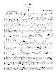 Partition de violon, Piano quatuor, Op.6, C major, Kersbergen, Jan