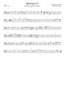 Partition viole de basse, madrigaux, Book 3, Gesualdo, Carlo par Carlo Gesualdo