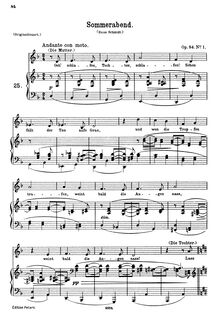 Partition No.1, 5 Romances et chansons, 5 Romanzen und Gesänge, Brahms, Johannes