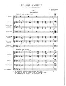 Partition complète, Le roi s amuse, Suite d orchestre, Delibes, Léo par Léo Delibes