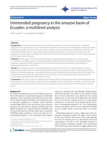 Unintended pregnancy in the amazon basin of Ecuador: a multilevel analysis