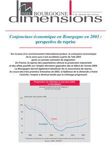 Conjoncture économique en Bourgogne en 2003 : perspective de reprise