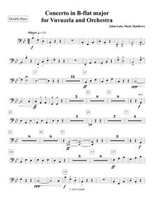 Partition Double Basses, Vuvuzela Concerto, Bb major, Matthews, John-Luke Mark