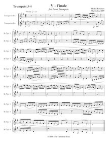 Partition , Finale - trompettes 3/4 (B♭),  No.7 en F major, F major