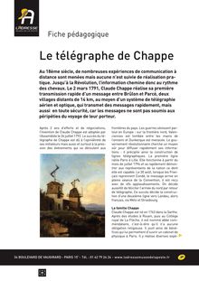 Fiche pédagogique: le télégraphe de Chappe