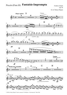 Partition Piccolo (doubles as flûte 3), Fantaisie-impromptu, C♯ minor