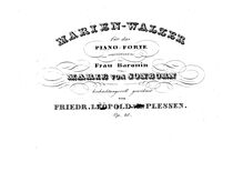 Partition complète, Marien-Walzer, Op.48, Plessen, Friedrich Leopold von