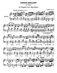Partition complète, Caprice Brillant, Op.70, Caprice Brillant sur l Opera "Le Prophet" de Meyerbeer