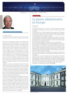 La justice administrative en Europe