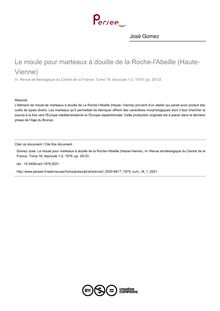 Le moule pour marteaux à douille de la Roche-l Abeille (Haute-Vienne) - article ; n°1 ; vol.18, pg 29-33