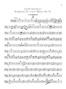 Partition Basses, Symphony No.3, Op.78, “Symphonie avec orgue” (“Organ Symphony”)