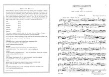 Partition parties complètes, corde quatuor No.1, Op.54/2, Reger, Max