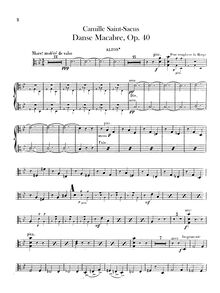 Partition altos, Danse macabre, Op.40, Poème symphonique d après une poésie de Henri Cazalis
