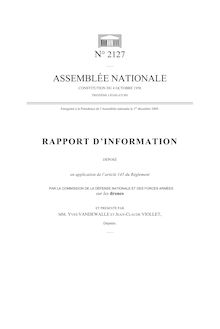 Rapport d'information déposé (...) par la Commission de la défense nationale et des forces armées sur les drones