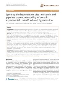 Spice up the hypertension diet - curcumin and piperine prevent remodeling of aorta in experimental L-NAME induced hypertension