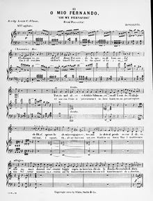 Partition complète, La favorite, Donizetti, Gaetano