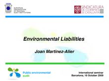     Joan Martinez-Alier Past-President, Internacional Society for Ecological Economics ICTA, Universitat