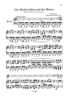 Partition No.3 Der Mohrenfürst auf der Messe (scan), 3 Balladen, Op.97