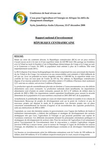 Rapport national d investissement république centrafricaine