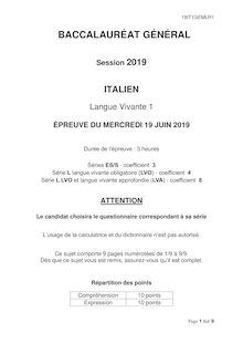 Bac  2019 Italien LV1