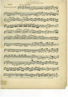Partition de violon, violon Concerto No.13, A dur, Viotti, Giovanni Battista