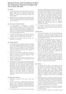 General terms and conditions of rent