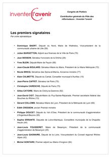 Signataires du Congrès de Poitiers