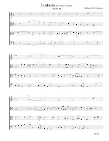 Partition Fantasia on pour Hexachord, VdGS No.11 - partition complète (Tr T T B), fantaisies pour 4 violes de gambe