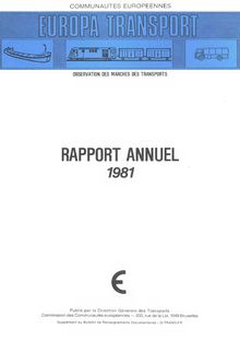 Rapport annuel 1981