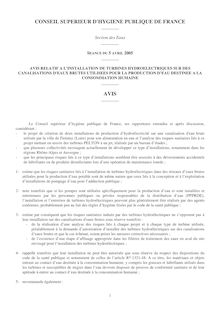 CONSEIL SUPERIEUR D'HYGIENE PUBLIQUE DE FRANCE