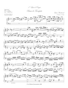 Partition Livre I: Basse de Trompette (1er ton), Pièces Choisies pour l Orgue