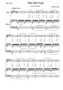 Partition complète, My Little Bird, EG 126, Min lille fugl, Grieg, Edvard