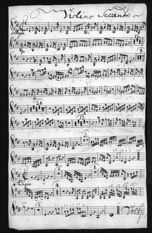 Partition violons II, Concerto a 6, Gunnerus XM 57, D major, Ræhs, Christian par Christian Ræhs