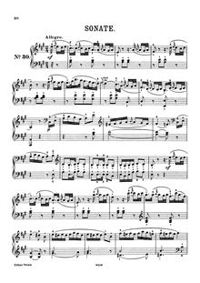 Partition complète, Piano Sonata No.30 en A major, Haydn, Joseph