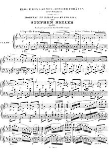 Partition complète, Morceau de Salon, Op.36, "Lob der Tranen" de F. Schubert - Morceau de Salon pour Piano