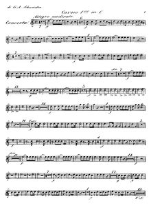 Partition cor 1, 2 (en F), Concertos pour vents, Opp.83-90, F major par Georg Abraham Schneider