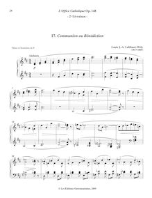 Partition , Communion ou Bénédiction (D major), L’Office Catholique, Op.148