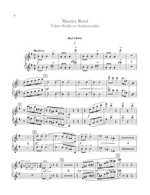 Partition hautbois 1/2, anglais cor, Valses nobles et sentimentales