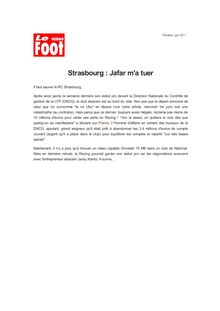 Strasbourg : Jafar m a tuer