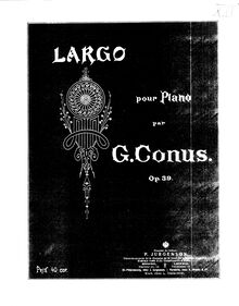 Partition complète, Largo, Op.39, Konyus, Georgy