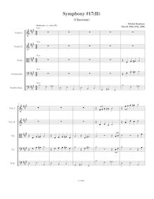 Partition , Chaconne, Symphony No.17, A major, Rondeau, Michel