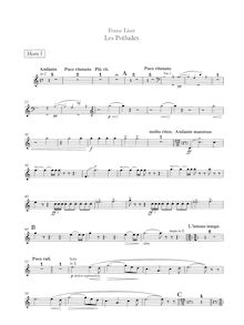 Partition cor 1, 2, 3, 4 (en C), Les Préludes, Symphonic Poem No.3
