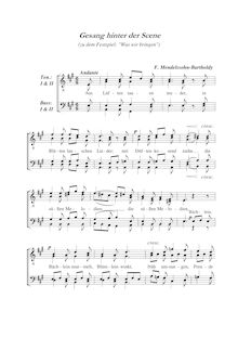 Partition complète, Musik zum Festspiel „Was wir bringen“, Mendelssohn, Felix par Felix Mendelssohn