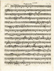 Partition violoncelle, 3 Quatuors Brillants pour flûte, violon, viole de gambe & violoncelle, Op.19