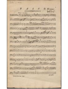 Partition Bassi, Cembalo Concerto en G minor, G minor, Reichardt, Johann Friedrich