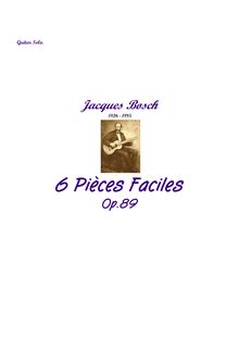 Partition complète, 6 pièces Faciles, Op.89, 6 Easy Pieces for Guitar, Op.89