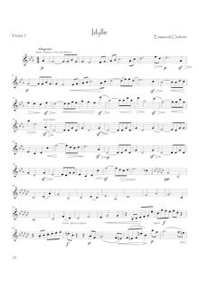 Partition violon 1, Pièces Pittoresques, Chabrier, Emmanuel par Emmanuel Chabrier