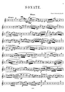 Partition hautbois , partie, Sonate für hautbois und Pianoforte, Op.13